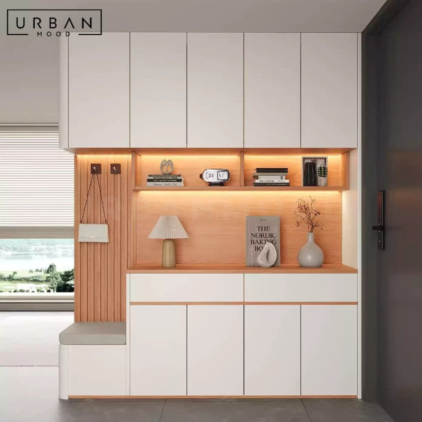 SELINA Modern Full Height Shoe Cabinet
