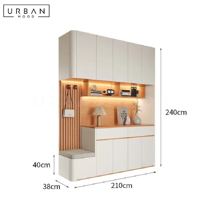 SELINA Modern Full Height Shoe Cabinet