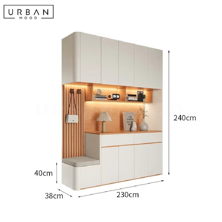 SELINA Modern Full Height Shoe Cabinet