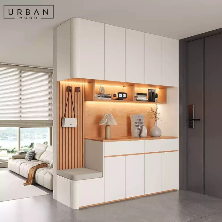 SELINA Modern Full Height Shoe Cabinet