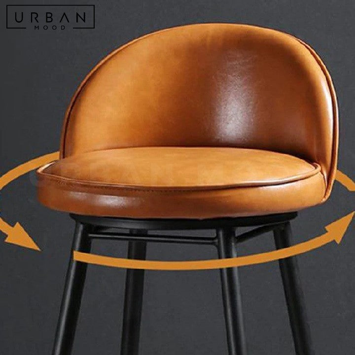 SUGAR Modern Leather Bar Stool