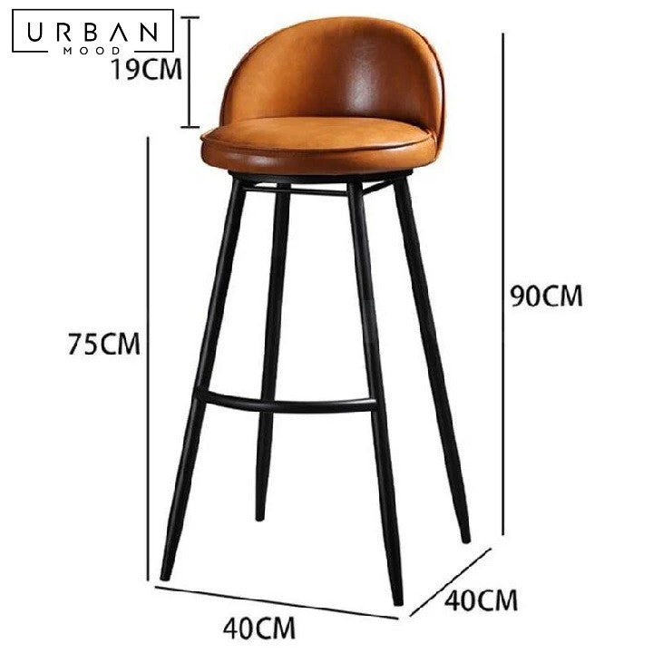 SUGAR Modern Leather Bar Stool