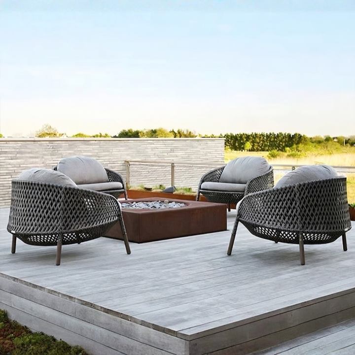 SERALPH Modern Rattan Outdoor Sofa - Urban Mood Singapore