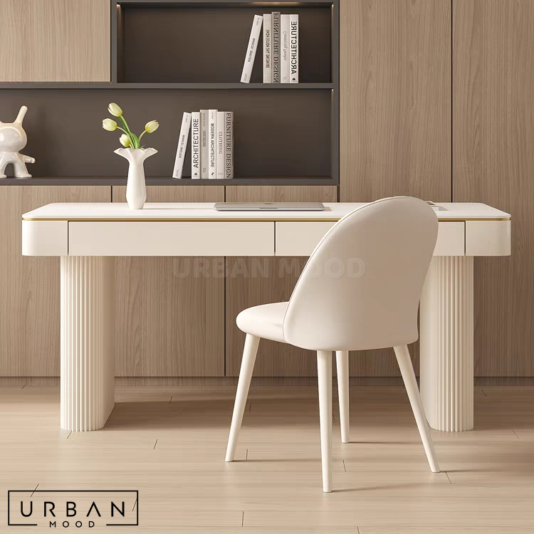 SERRA Modern Sintered Stone Study Table – Urban Mood