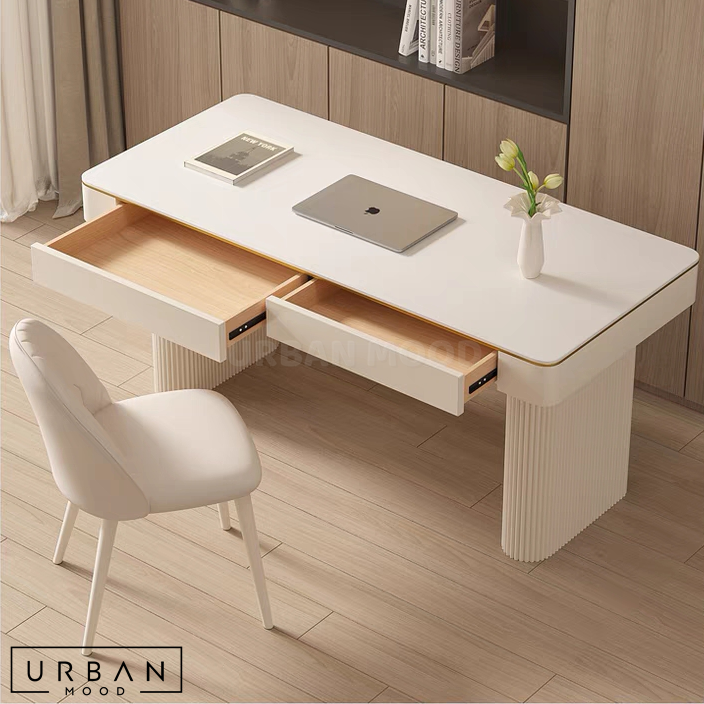 SERRA Modern Sintered Stone Study Table – Urban Mood