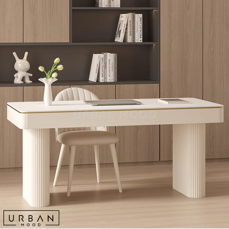 SERRA Modern Sintered Stone Study Table – Urban Mood