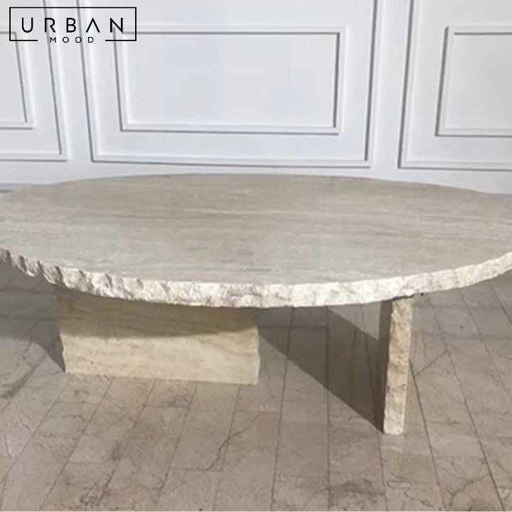 SHANNON Wabi Sabi Travertine Coffee Table