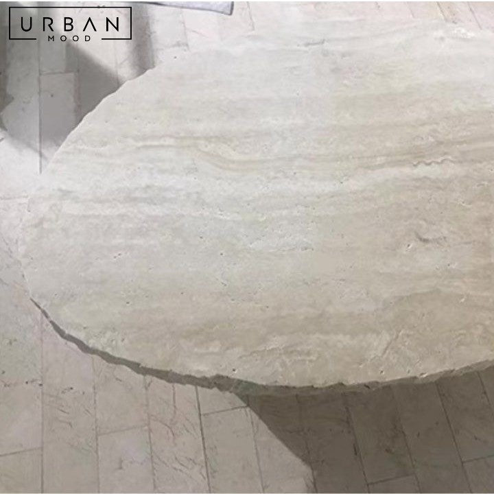 SHANNON Wabi Sabi Travertine Coffee Table