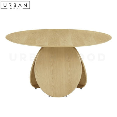 CHARMA Japandi Solid Wood Round Dining Table