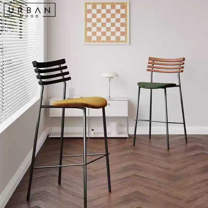 SHAUNI Modern Solid Wood Bar Stool
