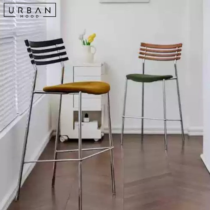 SHAUNI Modern Solid Wood Bar Stool