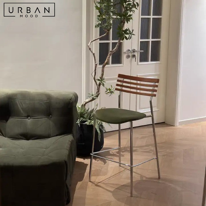 SHAUNI Modern Solid Wood Bar Stool