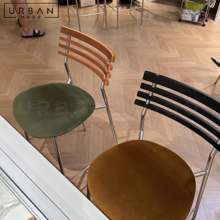 SHAUNI Modern Solid Wood Bar Stool