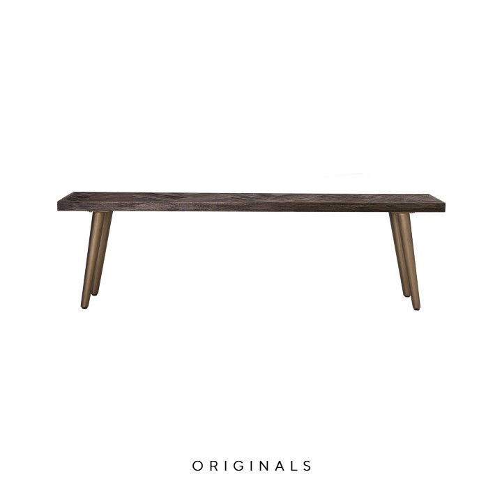 SHERIFF Mid Century Solid Wood Bench