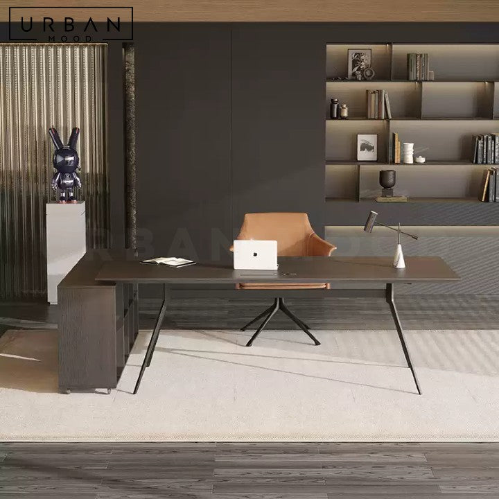SHOGHER Modern Office Table & Shelf