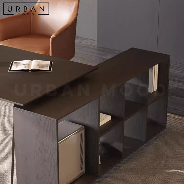 SHOGHER Modern Office Table & Shelf
