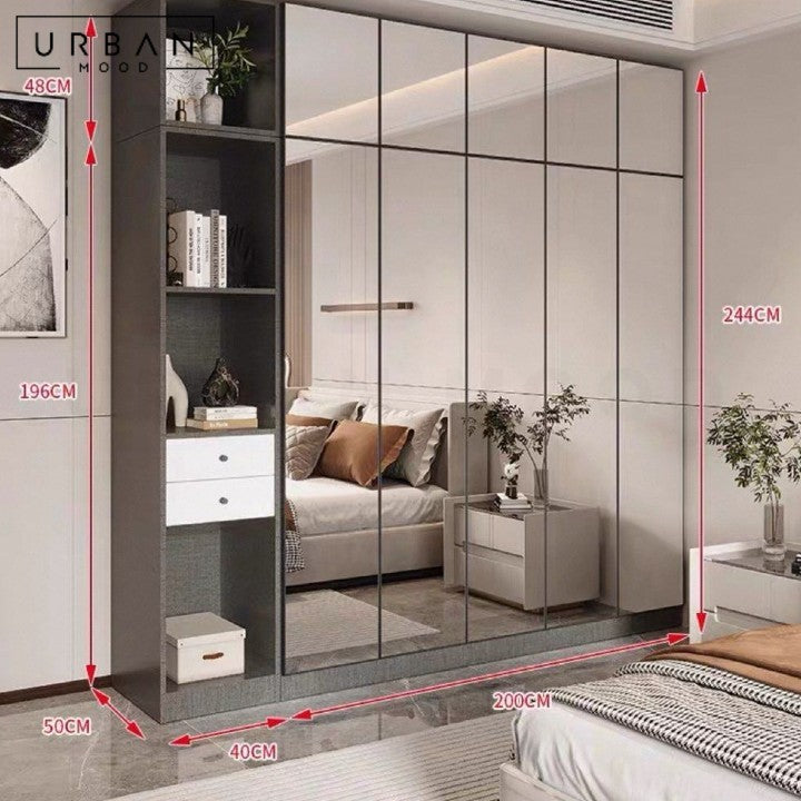 KRYSTAL Modern Mirrored Wardrobe