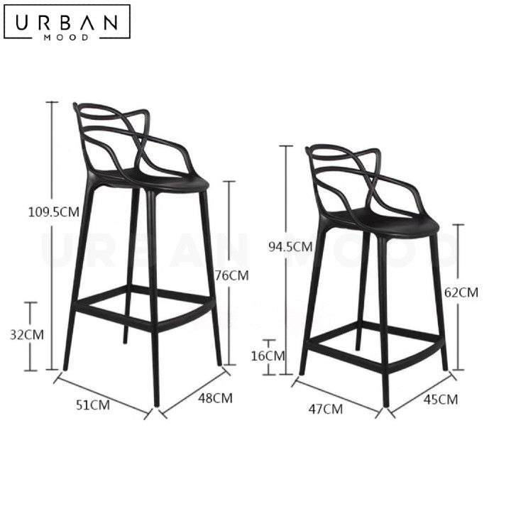 SIGUR Modern Plastic Bar Stool