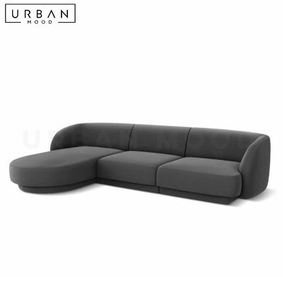 SILKE Modern Fabric Sectional Sofa (Scratch-Resistant)