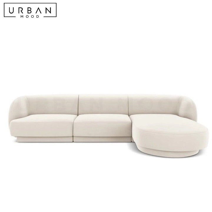 SILKE Modern Fabric Sectional Sofa (Scratch-Resistant)