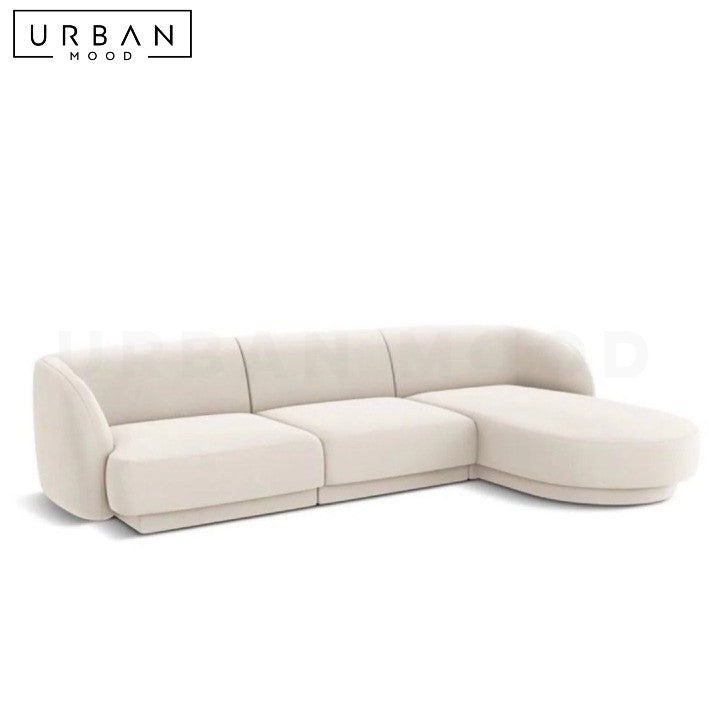 SILKE Modern Fabric Sectional Sofa (Scratch-Resistant)