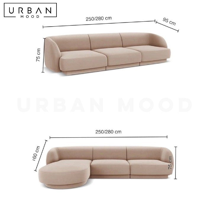 SILKE Modern Fabric Sectional Sofa (Scratch-Resistant)