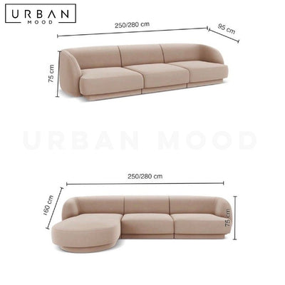 SILKE Modern Fabric Sectional Sofa (Scratch-Resistant)