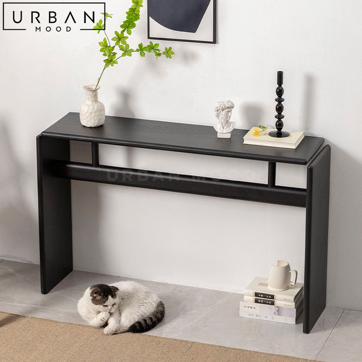 SILVIO Modern Solid Wood Console Table