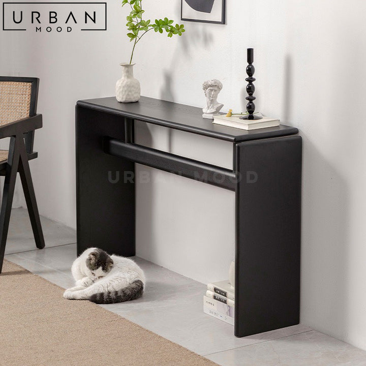 SILVIO Modern Solid Wood Console Table