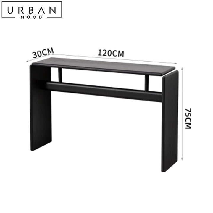 SILVIO Modern Solid Wood Console Table