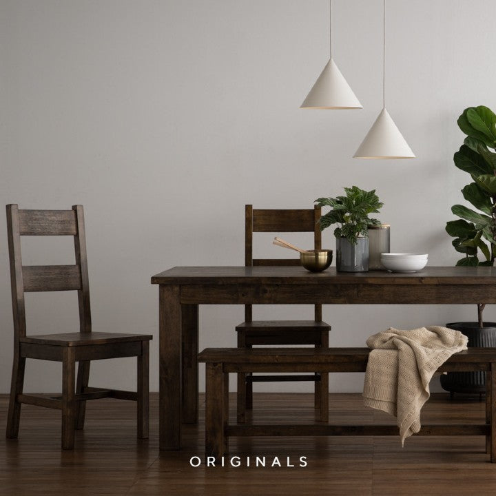 SINANE Rustic Solid Wood Dining Chair