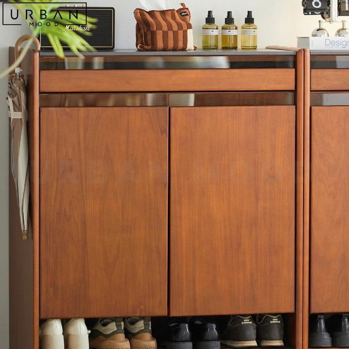 SIRINE Rustic Solid Wood Shoe Cabinet
