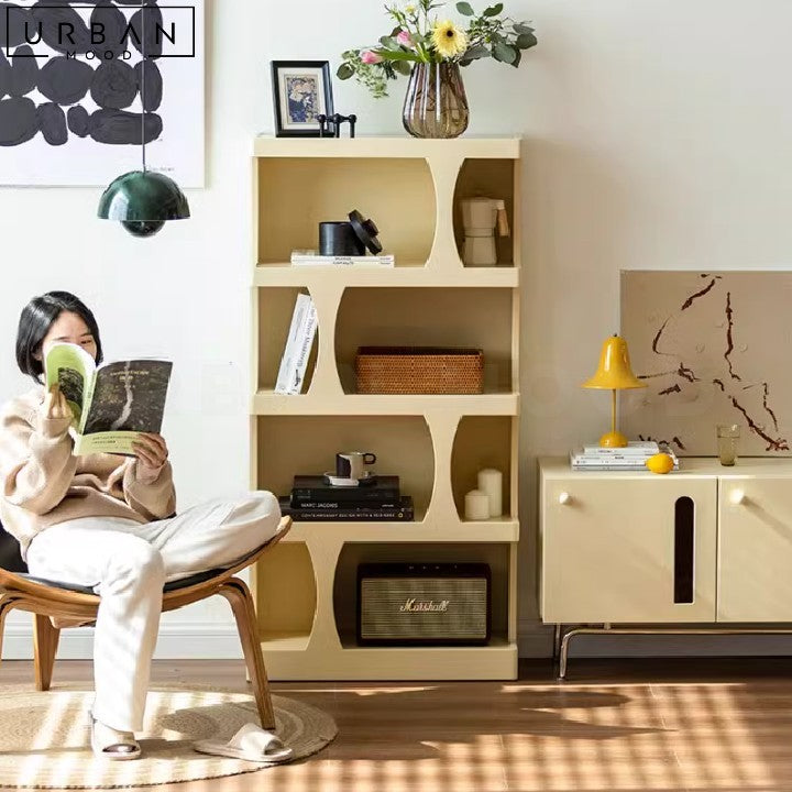 SKANY Japandi Solid Wood Display Shelf – Urban Mood