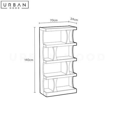 SKANY Japandi Solid Wood Display Shelf