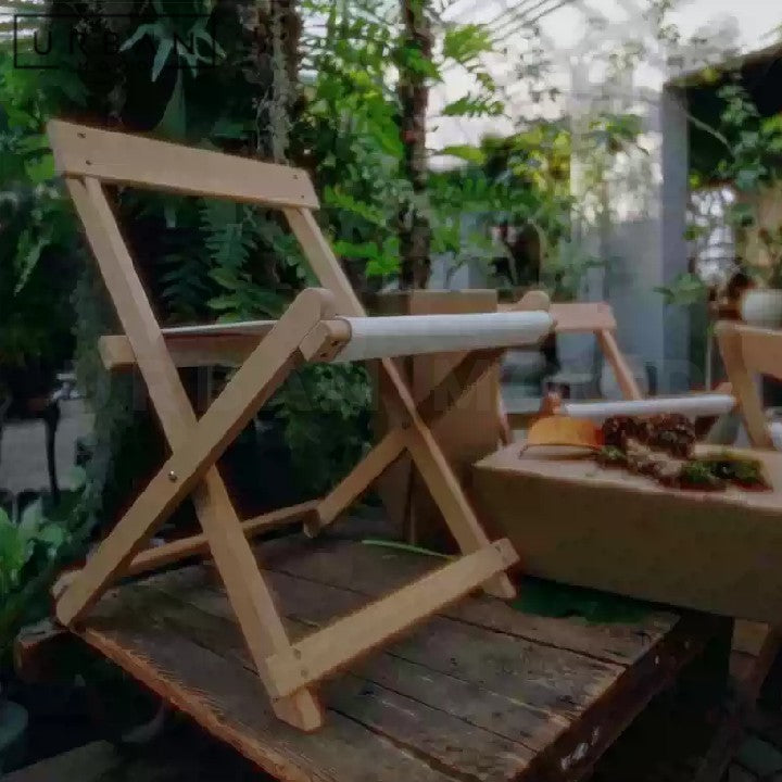 SMED Modern Solid Wood Outdoor Folding Chair