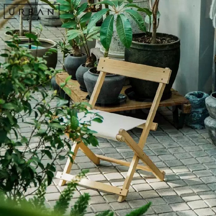 SMED Modern Solid Wood Outdoor Folding Chair