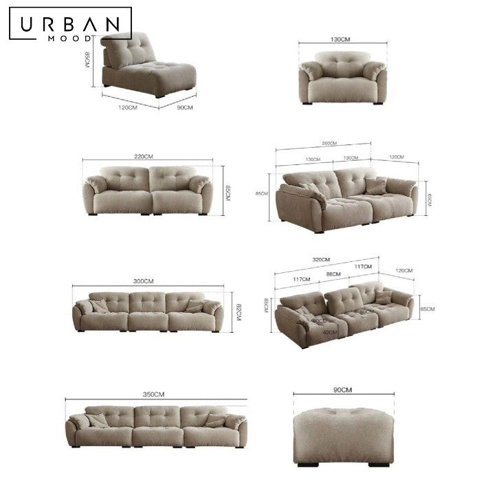 SPOKE Modern Fabric Sofa (Pet-Friendly)