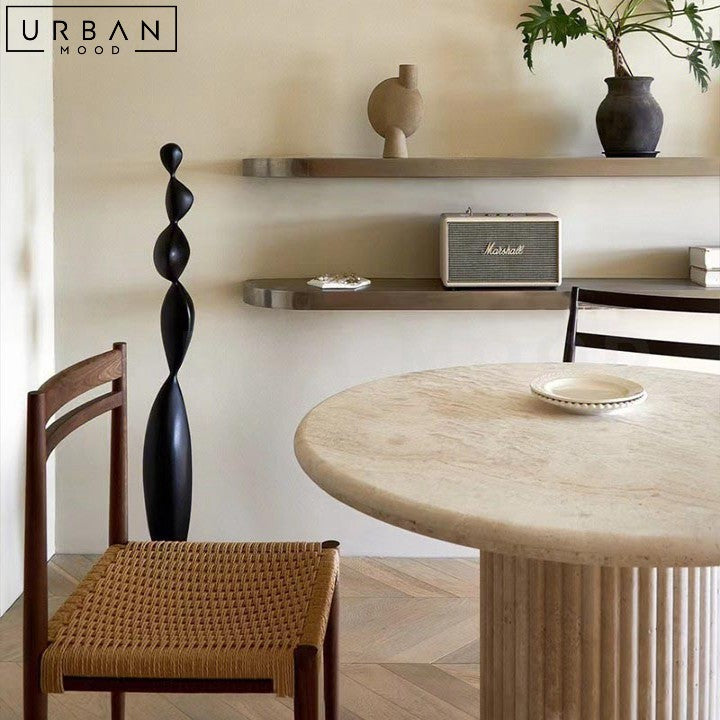 SOAR Wabi Sabi Travertine Dining Table