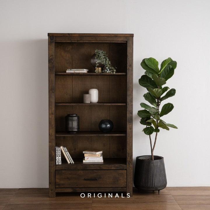 SOKKO Rustic Solid Wood Bookcase