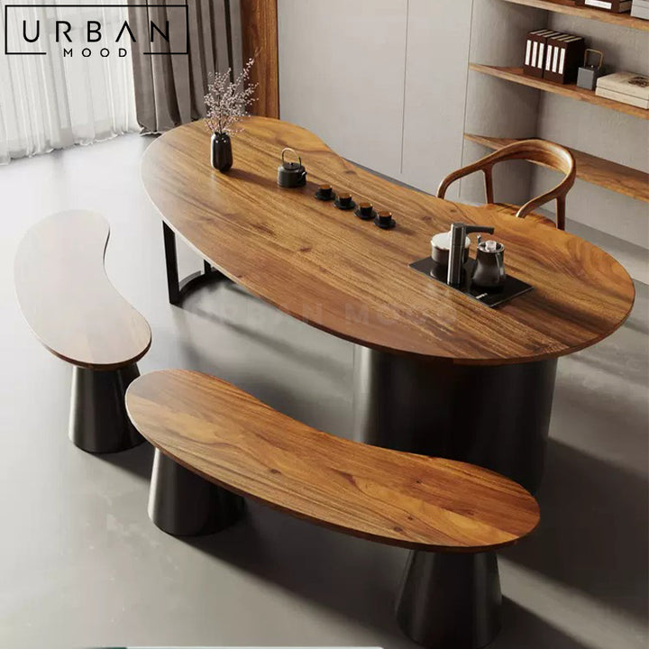 SOLAN Industrial Solid Wood Dining Table