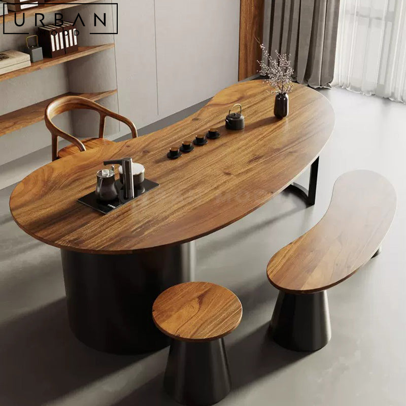 SOLAN Industrial Solid Wood Dining Table