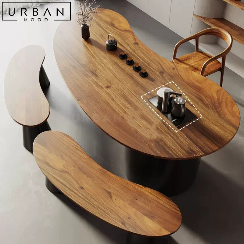 SOLAN Industrial Solid Wood Dining Table