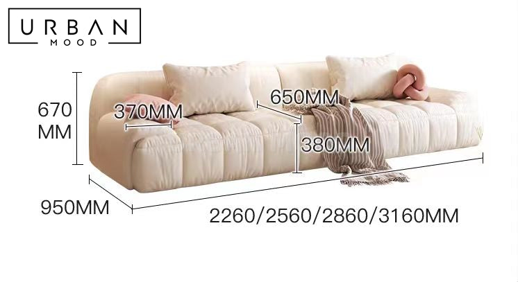 SOLARA Modern Fabric Sofa (Cat-Friendly)