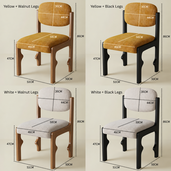 SOLBI French Fabric Dining Chair - Urban Mood Singapore