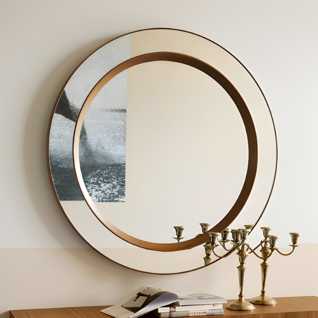 SOLENNE Modern Round Wall Mirror - Urban Mood Singapore