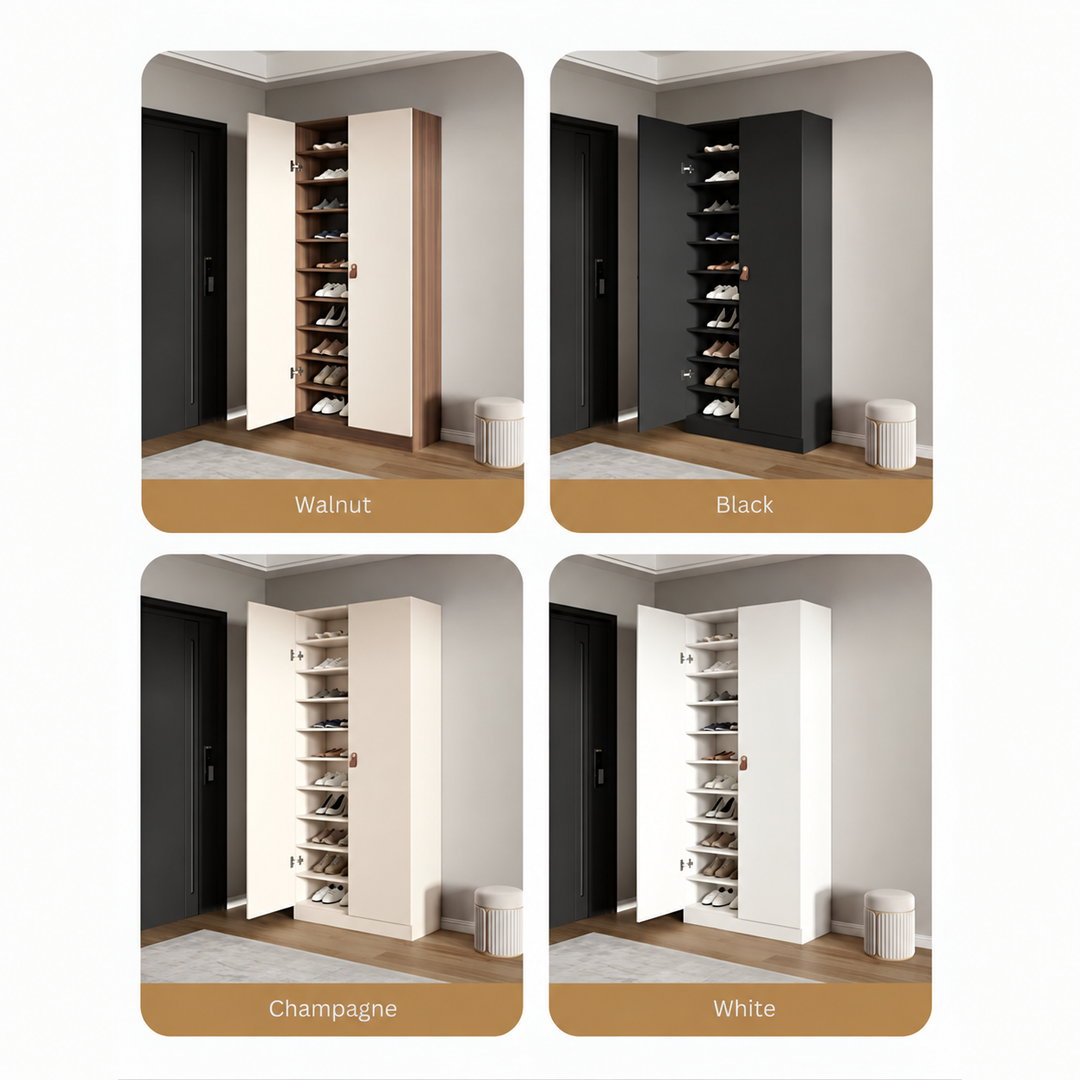 SOLENO Modern Full Height Shoe Cabinet - Urban Mood Singapore