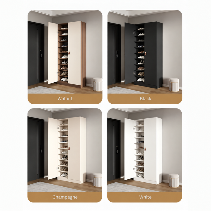 SOLENO Modern Full Height Shoe Cabinet - Urban Mood Singapore