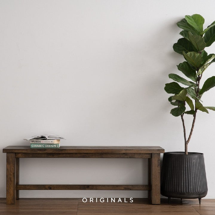 SONILA Rustic Solid Wood Bench