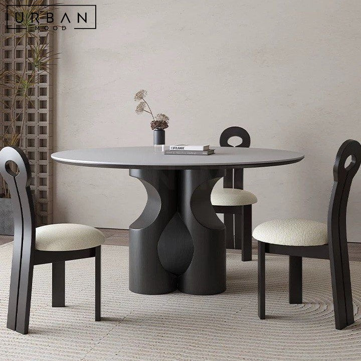 Aswmin Table ASHWIN Modern Sintered Stone Round Dining Table – Urban Mood