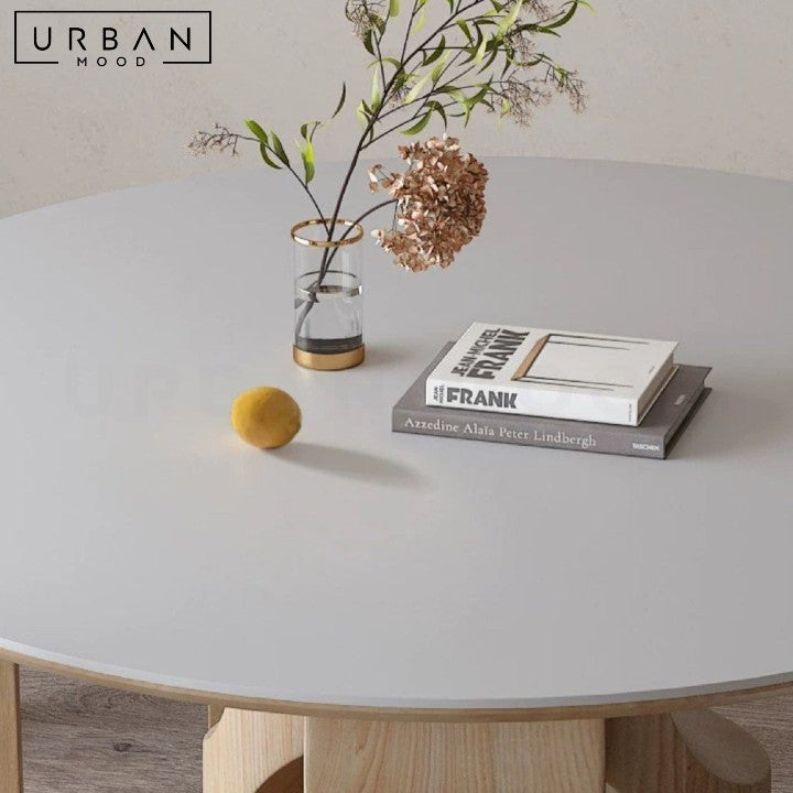 ASHWIN Modern Sintered Stone Round Dining Table – Urban Mood